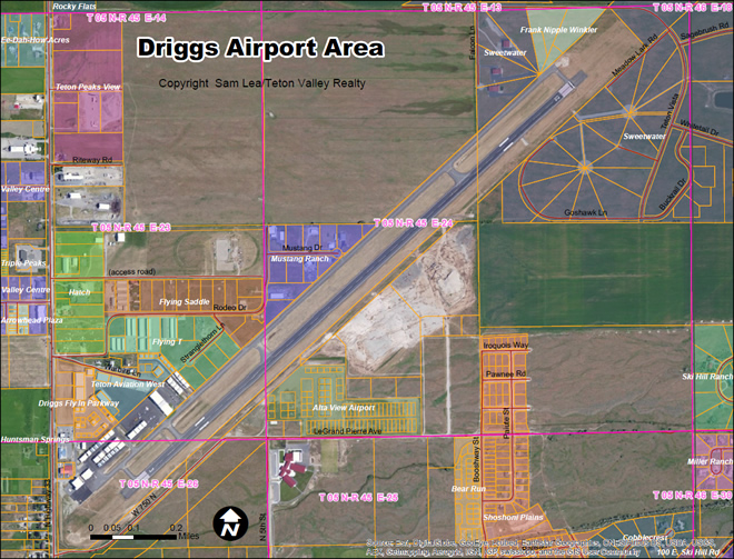 Driggs Airport Map - Click To Enlarge